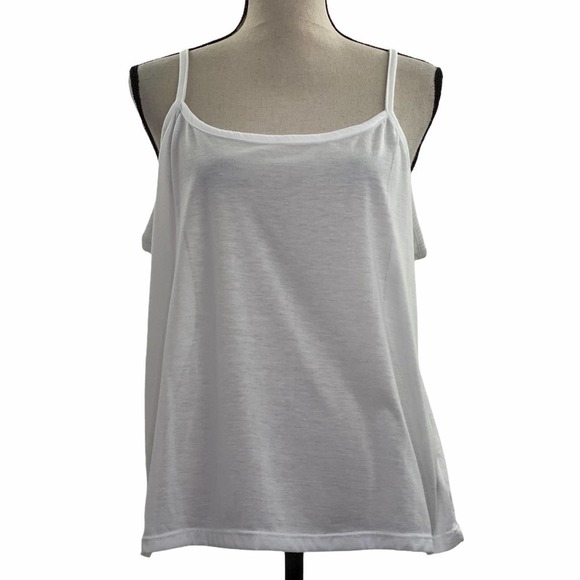 FRENCH Laundry Sheer White Camisole Tank Top 1X - Picture 1 of 8
